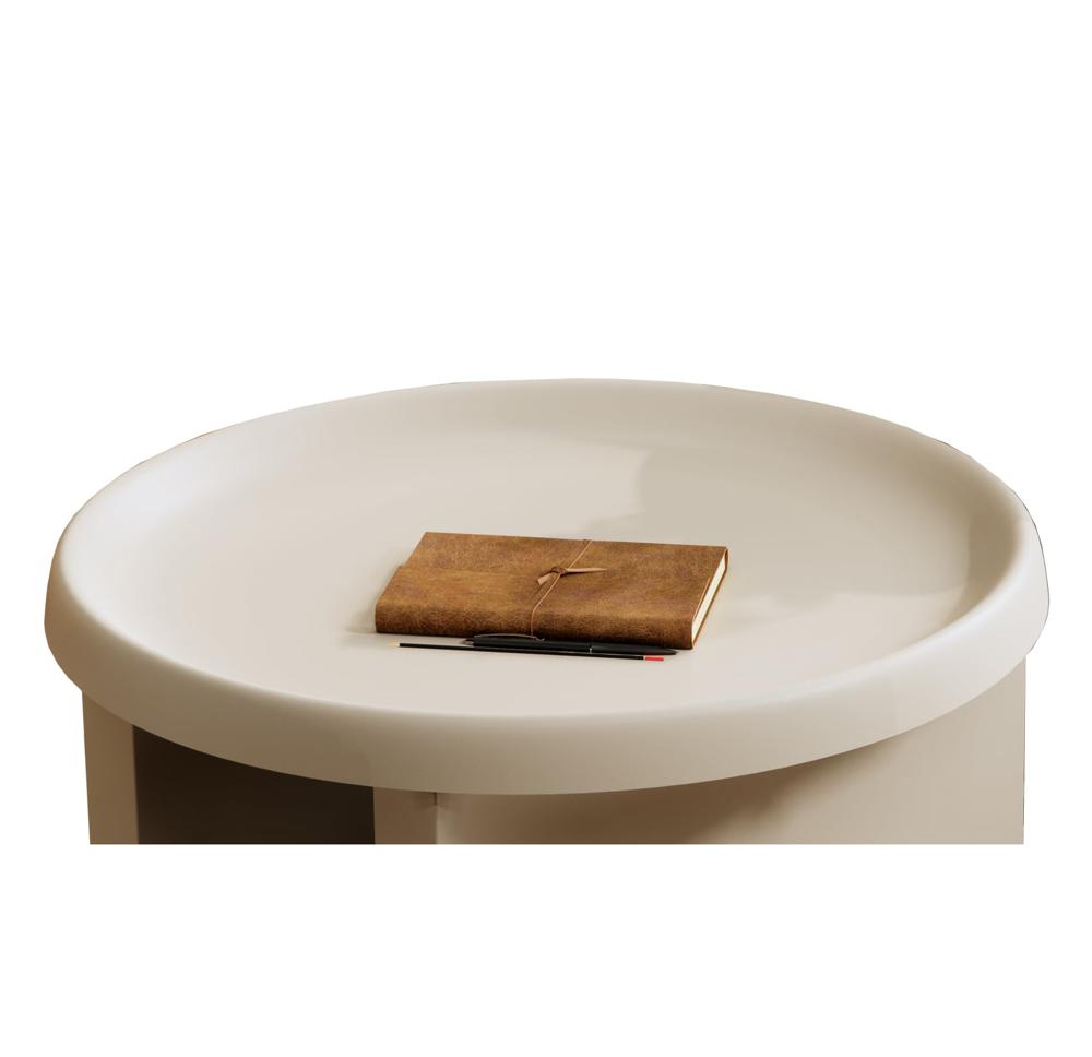 Amazon.com: BUZUEY White Round Coffee Table, Modern Metal Center