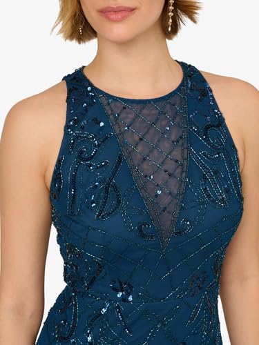 Image of Adrianna Papell Women's Bead Halter Long Dress