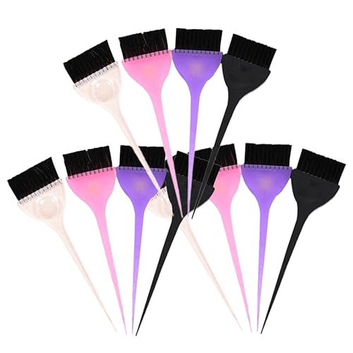 TOVINANNA 12pcs Hair Dye Brush Set Coloring Kit Barber Tool Salon Accessories Hair Color Applicator Random Color