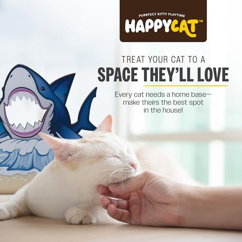 Casa rascador para gatos HappyCat Tiki Hut de cartón tropical miniatura 3