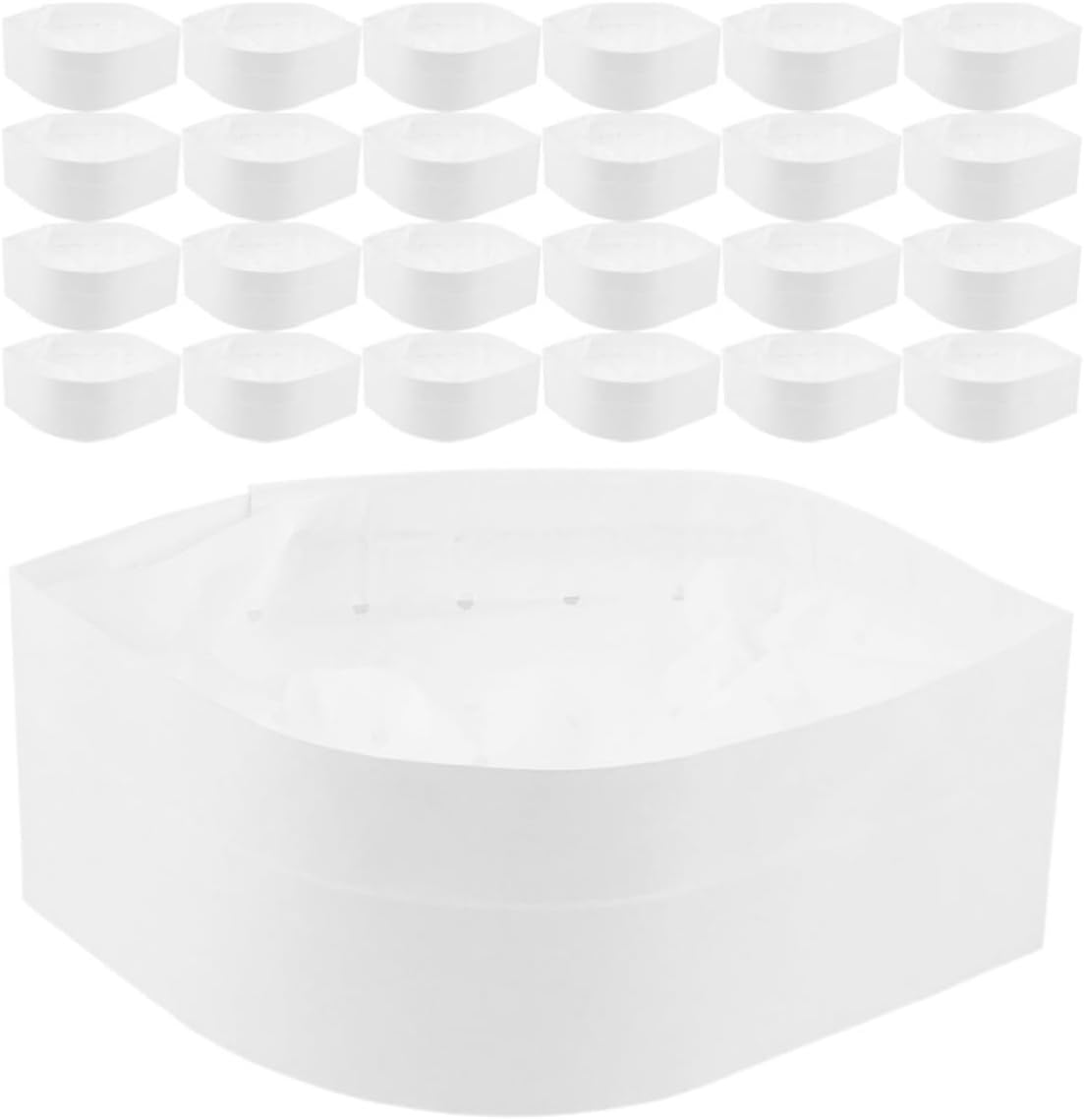 50pcs White Paper Chef Hats for Hotels and Sushi Bars Retro Style