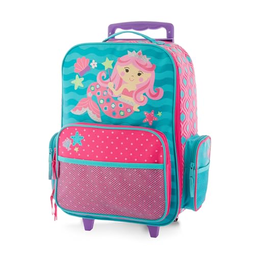 Stephen Joseph Kids Classic Rolling Luggage, Kids Luggage, Toddler Rolling Travel Carry On, Kids Suitcase with wheels,