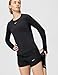 Nike Women's One Classic Dri-Fit Long-Sleeve Top, Black/White, X-Small