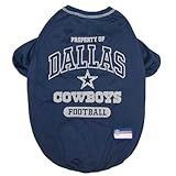 NFL Dallas Cowboys Dog T-Shirt for Pets, Size X-Small. Officially Licensed Pet Shirt with Team Logo, Soft Stretchable Comfort Fit Apparel for Dogs & Cats