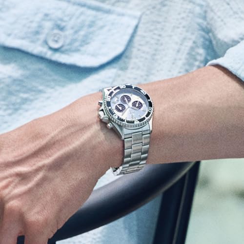 Image of Orient Mako Solar Panda, Sky blue, Bracelet Type