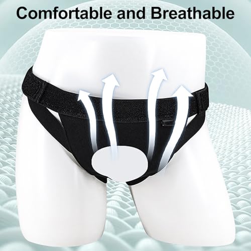 Faja inguinal ajustable para hernia, talla pequeña gris miniatura 3