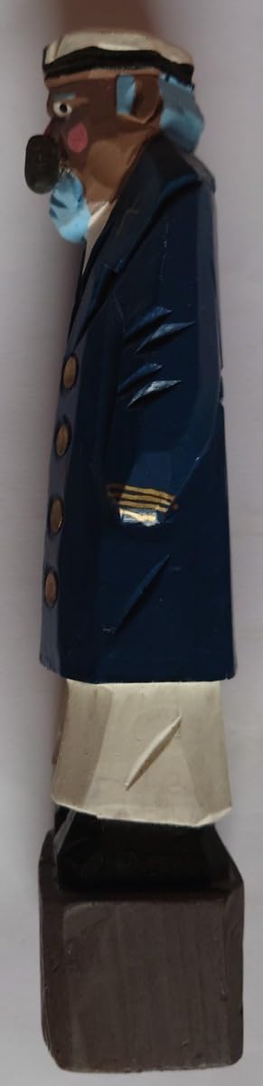 Amazon.co.jp: 木彫り人形マドロス船長パイプ 303 : ファッション