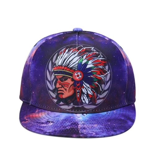 Image of Quanhaigou Snapback Hat for Men Women,Hip Hop Style Colorful Flat Bill Hats Teens Adjustable Baseball Cap