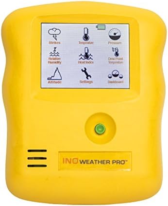 INO® Weather Pro Handheld Weather Station with Lightning Detection - 7 Total Weather Functions Including Lightning Detector, Portable Lightning Detector, Handheld Lightning Detector