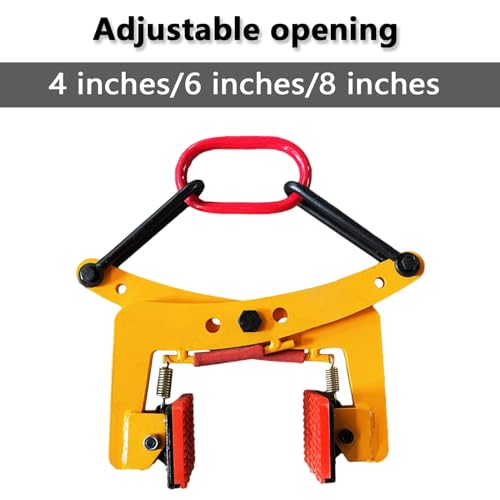 Versetzzange, 280kg Steinzange Verstellbare Öffnung von 12-26cm Durchmesser Bordsteinzange Hebezange Bordstein für Stein Anheben und Transportieren