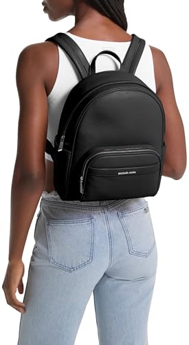 Michael Kors Women's Bex Medium Backpack, Silver-Tone Hardware/Black - image 3