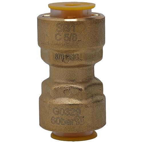Image of Supplying Demand SB1 5 /8 Inch Quick Connect HVAC Brass Coupler Fitting