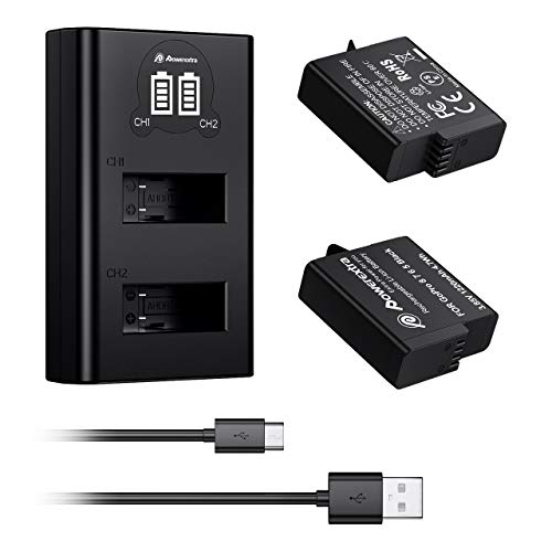 Powerextra Rechargeable Battery with Dual Charger Compatible with GoPro Hero 8 Black,GoPro Hero