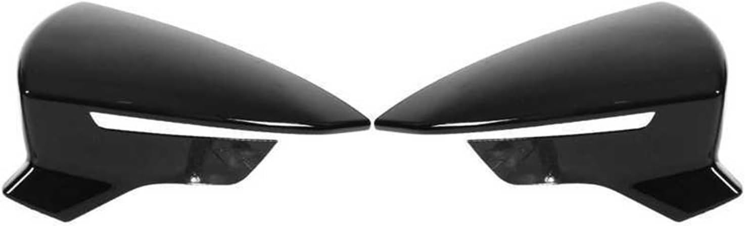 Car Mirror Pair Rear View Mirror Protective Covers Left Right Replacement Compatible with Mk3 5F ST FR 2013‑2019 (Color : Glossy Black)