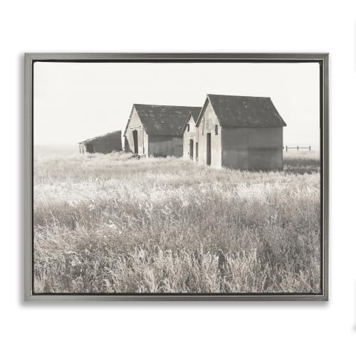 Rural Barn Grassland Field, 16 x 20 Inch Canvas in Floater Frame