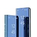 Produktbild IMEIKONST Hülle für Oppo Realme 3 Pro, Buchstil Spiegel Handyhülle Makeup Clear View Ständer Schutzhüllen Flip Tasche Kompatibel mit Oppo Realme 3 Pro. Flip Mirror: Blue QH