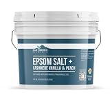 Earthborn Elements Cashmere Vanilla & Peach Epsom Salt 8 lb, Pure & Undiluted, Soaking Salt with Fra