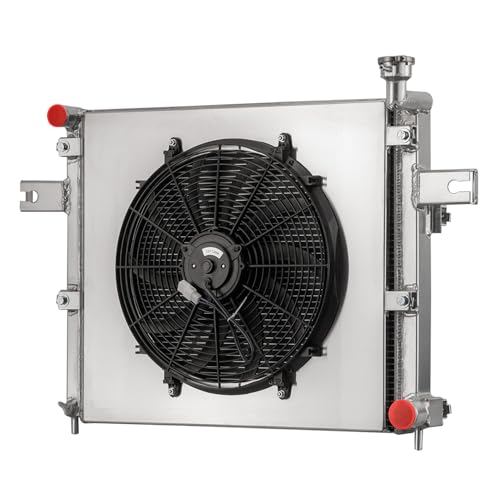 3 Row Aluminum Radiator for 1999-2005 Jeep Grand Cherokee WJ/WG 4.7L V8 Crossflow Radiador MT Radiators Shroud With 1x16" Fan 1999 2000 2001 2002 2003 2004 2005 99 00 01 02 03 04 05 - Image 3