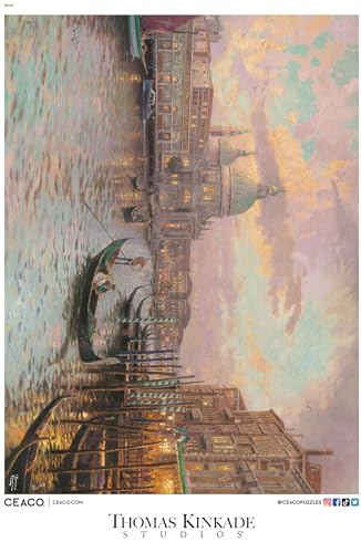 Rompecabezas Ceaco - Thomas Kinkade - Venecia - 1000 piezas - Actividad relajante y divertida para adultos miniatura 5