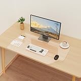 YSAGi Schreibtischunterlage Transparent, Klares Großes Mauspad, Wasserdichte Tischunterlage Schreibunterlage Durchsichtig, Tischschutz Unterlage Schreibtisch Zubehör für Büro & Zuhause (70 x 40 cm)