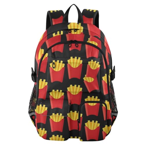 Mochila de oficina con diseño de papas fritas para llevar tus libros y portátil con comodidad