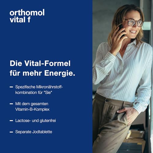 Orthomol Vital f – Mikronährstoffe für Frauen zur Unterstützung bei Müdigkeit