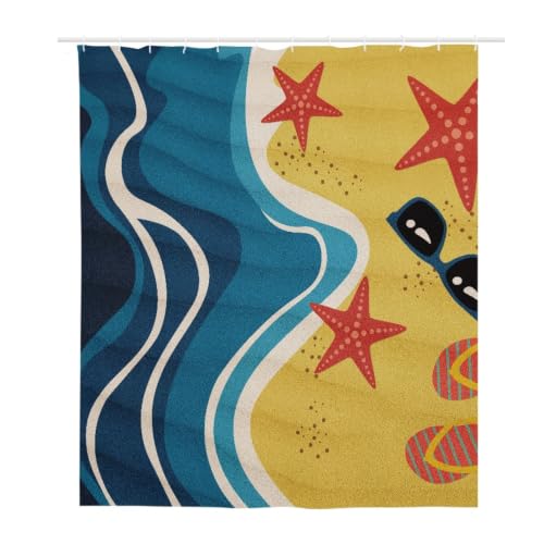Rideau douche 180x220 tissu polyester lavable imperméable salle de bain - 3