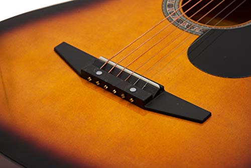 Intern INT-38C-SB-G 38 Inch Cutaway Acoustic Guitar Kit Sunburst - Image 5