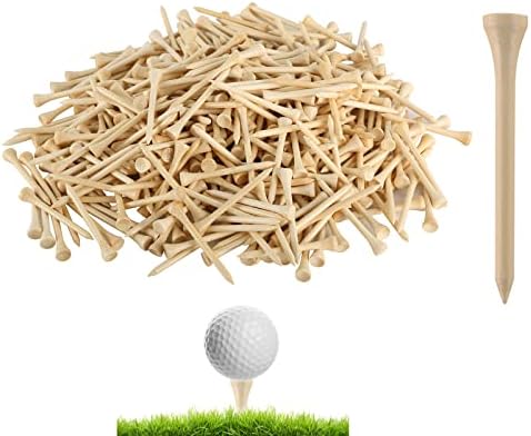 weyleity 1000Pack Bamboo Golf Tees 2-3/4 inch Length- 7X Stronger Than Wood Tees
