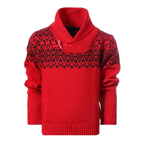 Gioberti Kids and Boys 100% Cotton Pullover Knitted Sweater with Toggle Button Closure