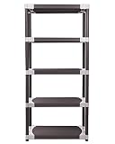 Ondis24 Kunststoffregal Schwerlastregal TIN 80 / 5 Böden, 450kg Belastbarkeit, ca. 80 x 40 x 168 (H) cm