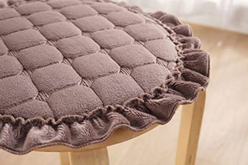 Coussin de chaise de bureau rond 30 cm lavable et antidérapant 2pcs