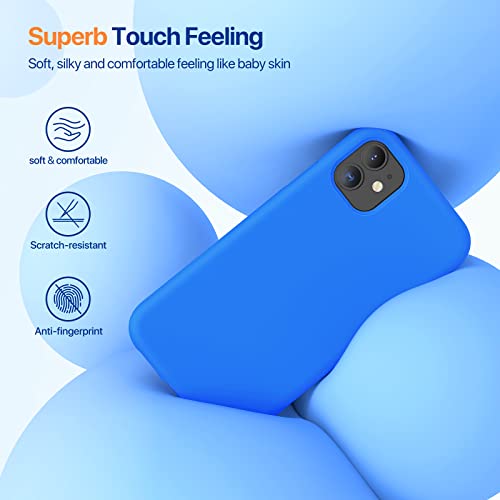 Miracase Liquid Silicone Phone Case Compatible With Iphone 11 6.1 Inch(2019), Gel Rubber Full Body Protection Shockproof Cover Case Drop Protection Case (Mediterranean Blue) #TOP2