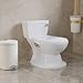 Potty Training Toilet for Baby, Toddler Potty Training Toilet with Soft Seat，Realistic Flush & Cheer Sounds-Removable Pot & Splash Guard Non-Slip Base Easy Clean