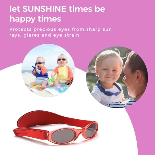 Baby Banz Sunglasses Infant Sun Protection – Ages 0-2 Years – THE BEST SUNGLASSES FOR BABIES & TODDLERS – Industry Leading Sun Protection Rating – 100% UV