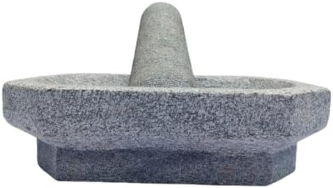 Handmade Kalvam Stone | Mortar and Pestle Set | Masher | Khalbatta | Kharal | Musal for Kitchen Home | Herbs and Spices Mixture | (8 inch Grey,Big Size) |