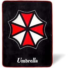 Resident Evil Umbrella Plush Throw Blanket | Super Soft Fleece Blanket, Cozy Sherpa Cover for Sofa and Bed, Home Decor Room Essentials | Zombie Horror Biohazard Video Game Gifts | 45 x 60 Inches