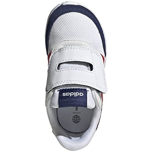 adidas Run 70s Ac (Toddler) White/Vivid Red/Dark Blue 7 Toddler M2