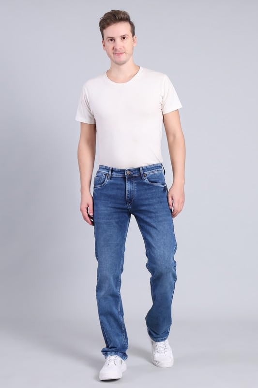 Image of LARA Men's Regular Fit Denim Jeans | Durable Fabric | 2534