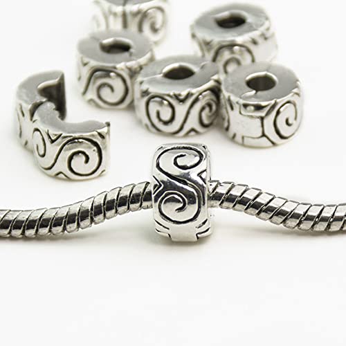 Yeshan Antique Silver Clip Lock Bead Charms with Rubber Stopper O-Rings4
