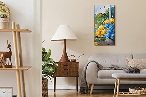 Horloge sur Toile bouquet de fleurs pour illuminer votre salon avec un art mural printanier - 4
