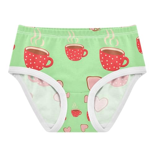 Cute Red Polka Dot Coffee Cups Toddler Girls's Underwear 2T 202c1303