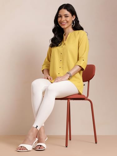 Image of TWIN BIRDS Super Stretchable Cotton Elasthane Fabric Ankle Length Leggings for Women