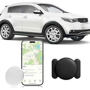 Car GPS Tracking Device for Vehicles,Cars etc,1PCS Real Time GPS Tracker for Vehicles Work with Find My (iOS Only),Mini Hidden Car Tracker with Magnetic Waterproof Case,No Monthly Fee(Black)