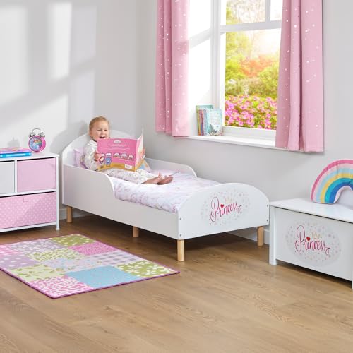 Liberty House Toys Kids Toddler Bed, Princess, White