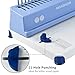 Comb Binding Machine, 21-Hole, 450 Sheets Capacity, Punch up to 12 Sheets, Punch Comb Binder Machines for Letter Size A5/A4 Paper with 100pcs 1/4