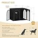 Hzuaneri Hundekäfig Möbel, 80cm Hundebox für Zuhause, 3 Türen, Bogentür, Moderne Hundebox Indoor für Hunde, Beistelltisch, Hundekäfig Hochbelastbar, 80 x 56 x 61 cm, Schwarz DFC85104B