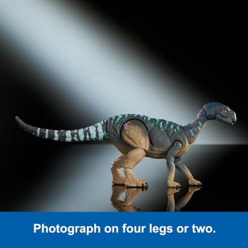 Image of Mattel Jurassic World Hammond Collection Dinosaur Action Figure Mussaurus, Premium Design with Realistic Eyes, 15 Articulated Joints & Extra Feet