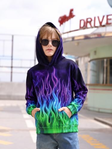 Image of Boys Girls Warm Fleece Hoodies Sweatshirt with Pockets Size 5-16 Years