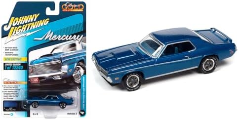 Johnny Lightning 1/64 Mercury Cougar Eliminator 1969 Blue Mercury Cougar Eliminator Mini Car